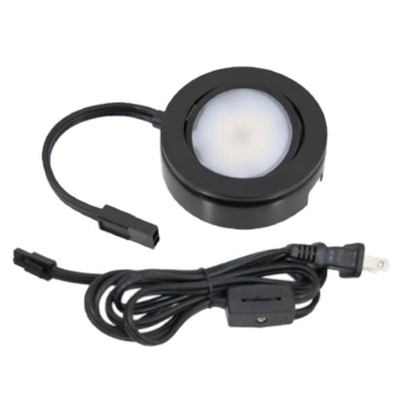 4.3 Watt 120 Volt Black 3000K Dimmable Puck Light Kit
